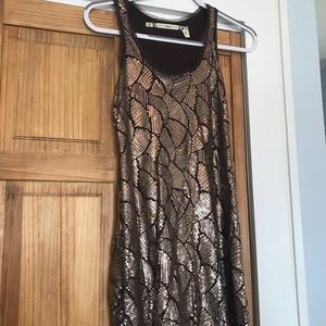 Brown sequin dress